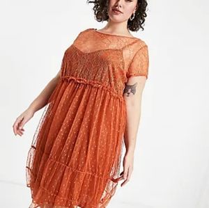 Vero Moda Curve Lace Midi Dress